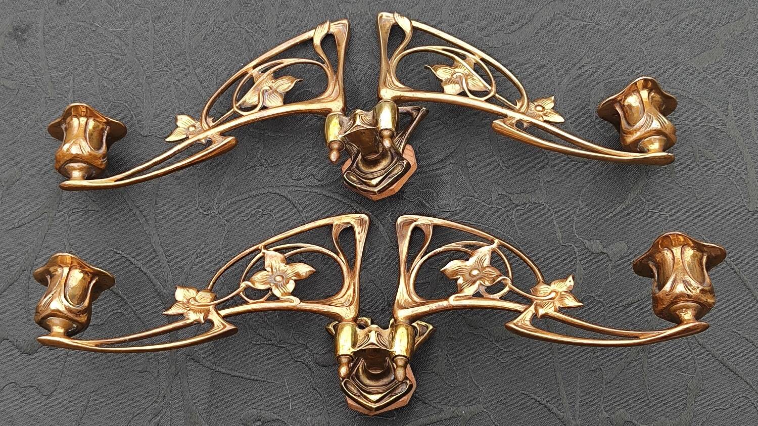 Pleyel art nouveau wall lights