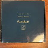 Luneville earthenware plate, irises, Claude Monet