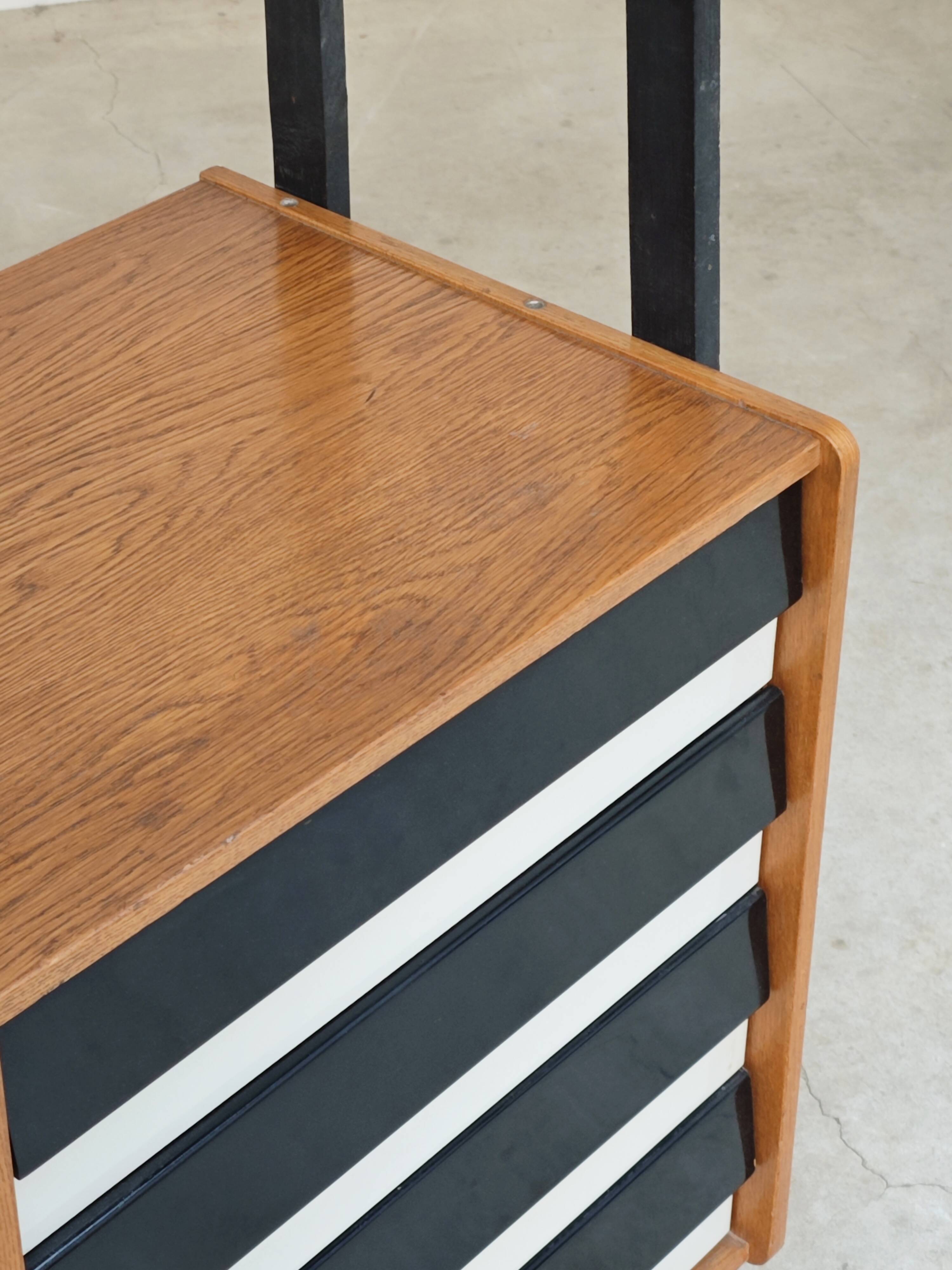 Library buffet U 458 black by Jiri Jiroutek for Interier Praha 1960