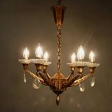 Bronze chandelier with 6 light arms