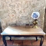 Louis XV Regency coffee table in black and wood