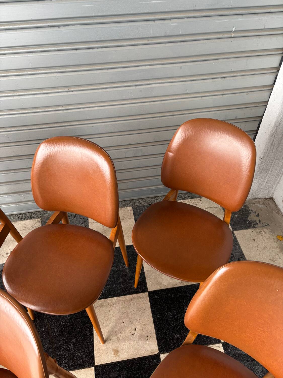 Series of 8 Pegase chairs by Baumann