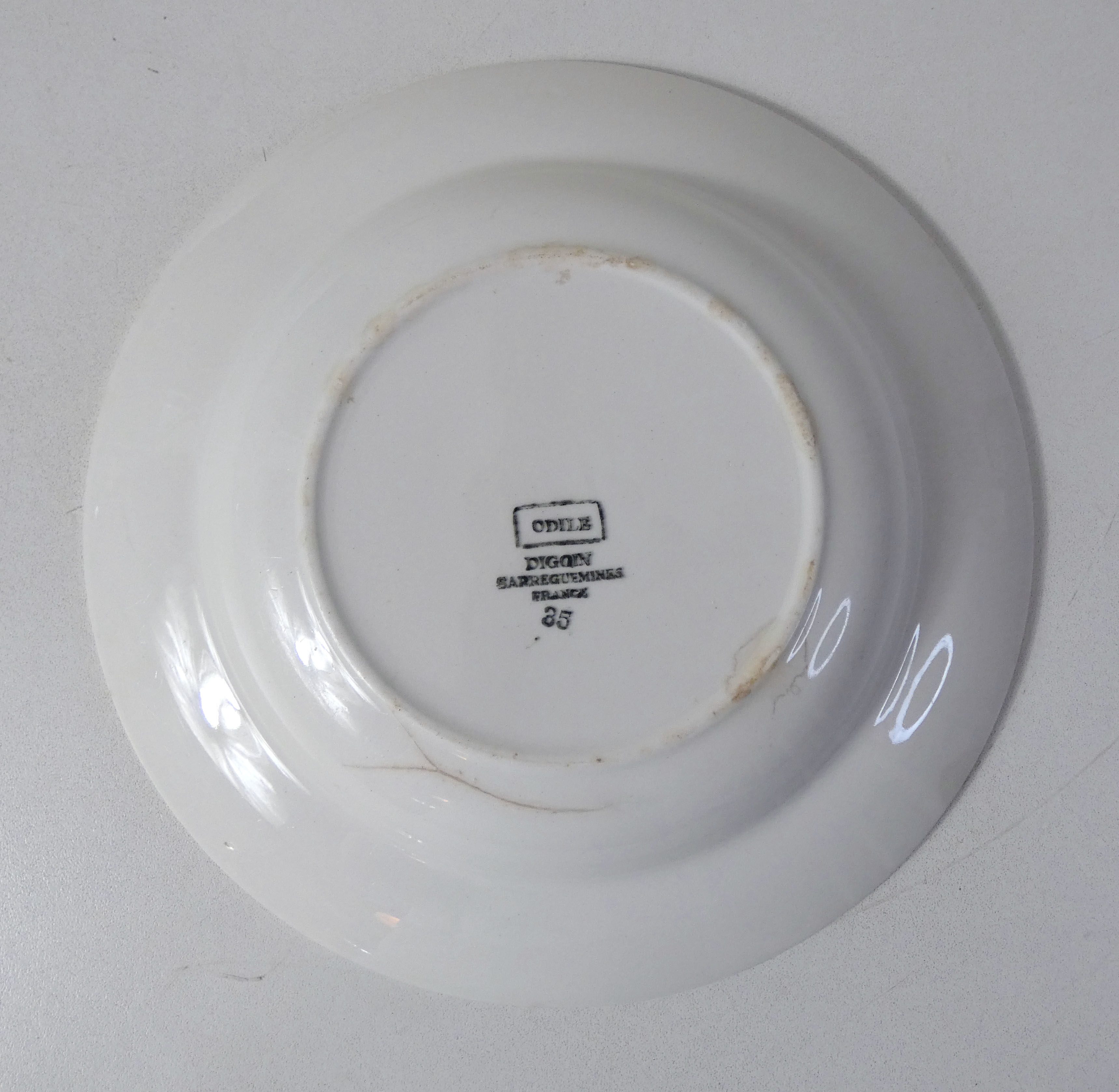 Digoin sarreguemines 2 hollow plates odile