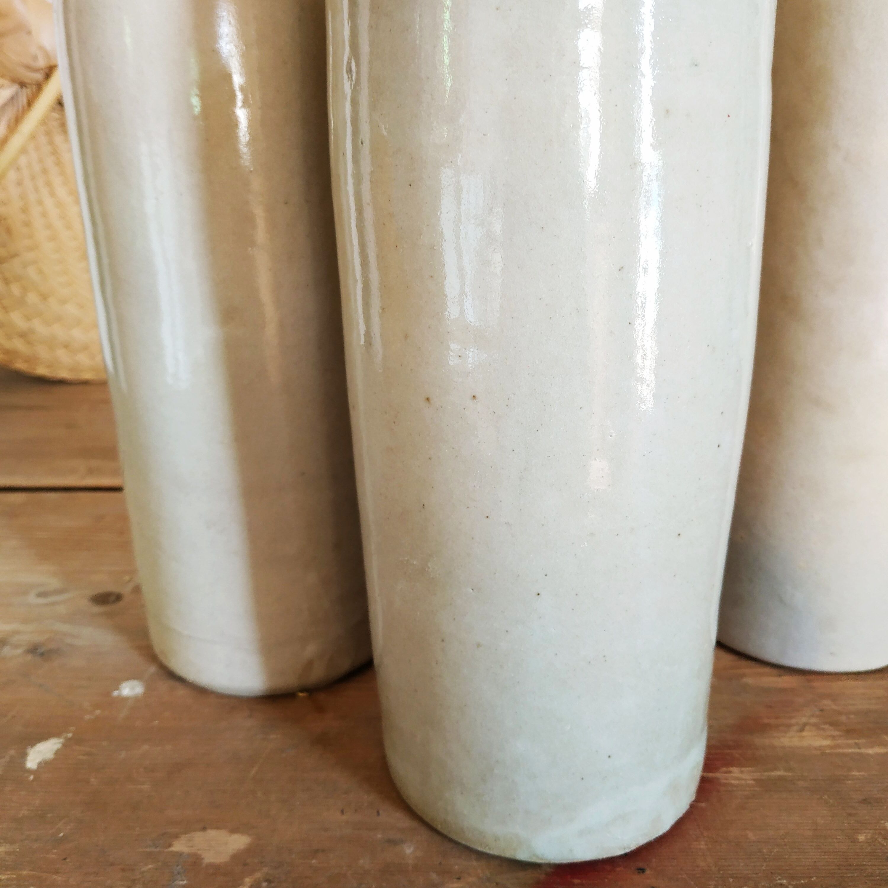 Lot of three old sandstone bottles