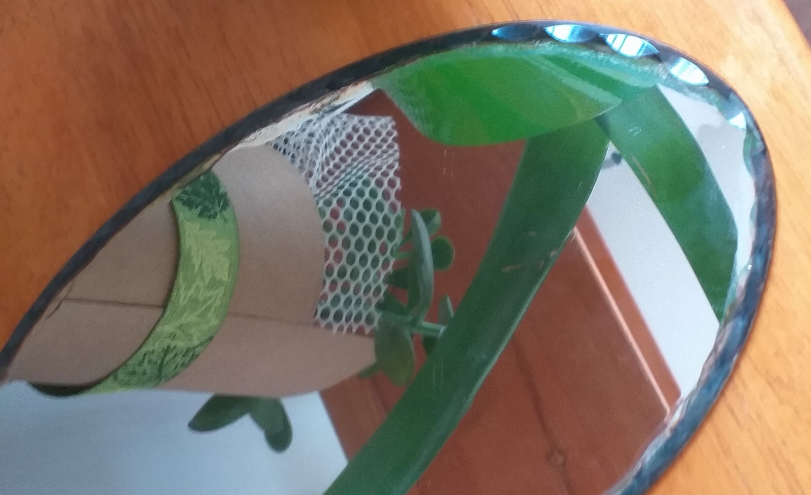 Oval beveled mirror  16x30cm