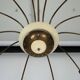 Large Italian Mid-Century Sputnik Brass Chandelier with Satin Glass, 1950s