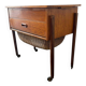 Vintage wooden sewing box/mini commode on wheels