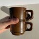 Stoneware coffee mugs