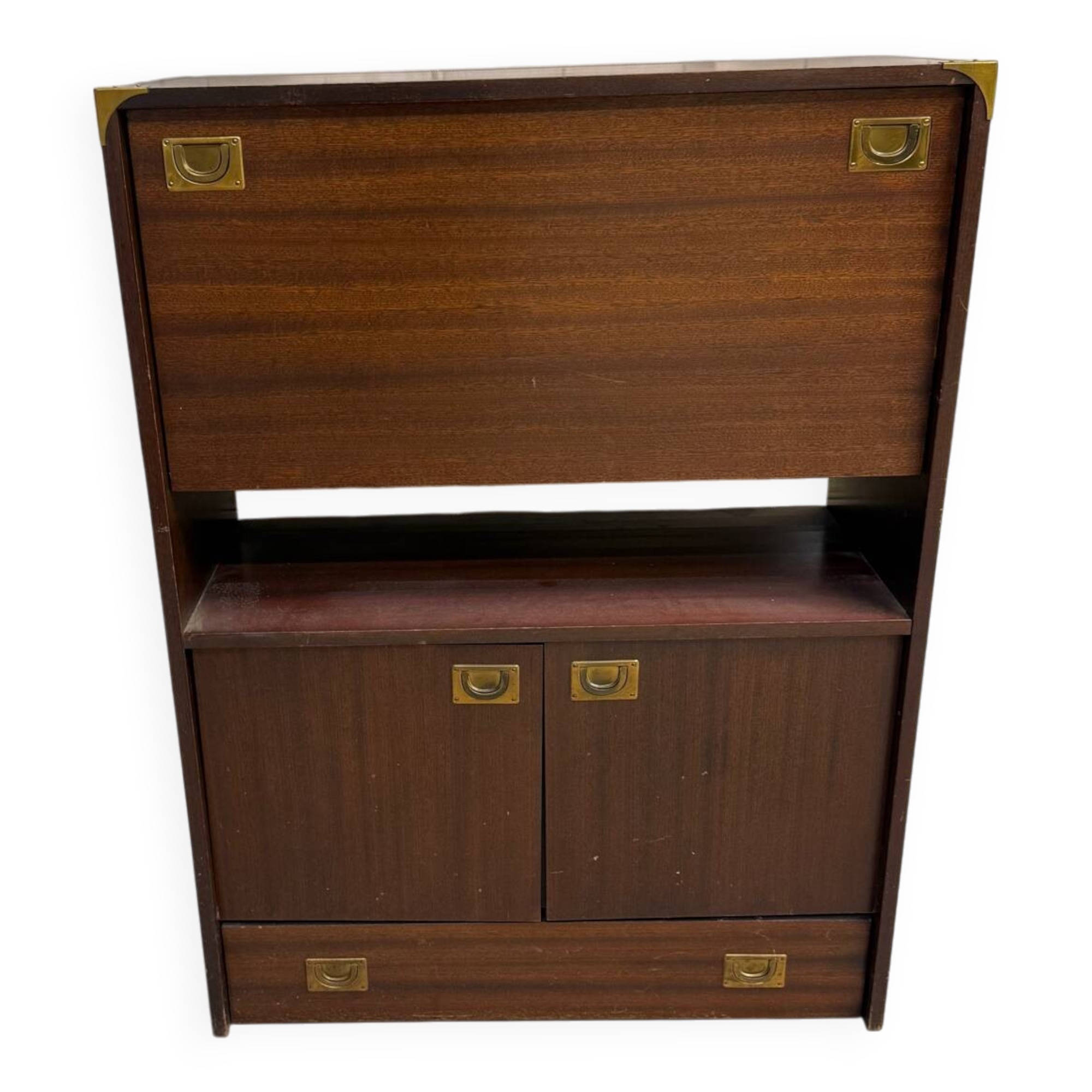 White leather safari armchair