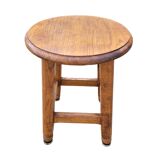 Solid wood farm stool