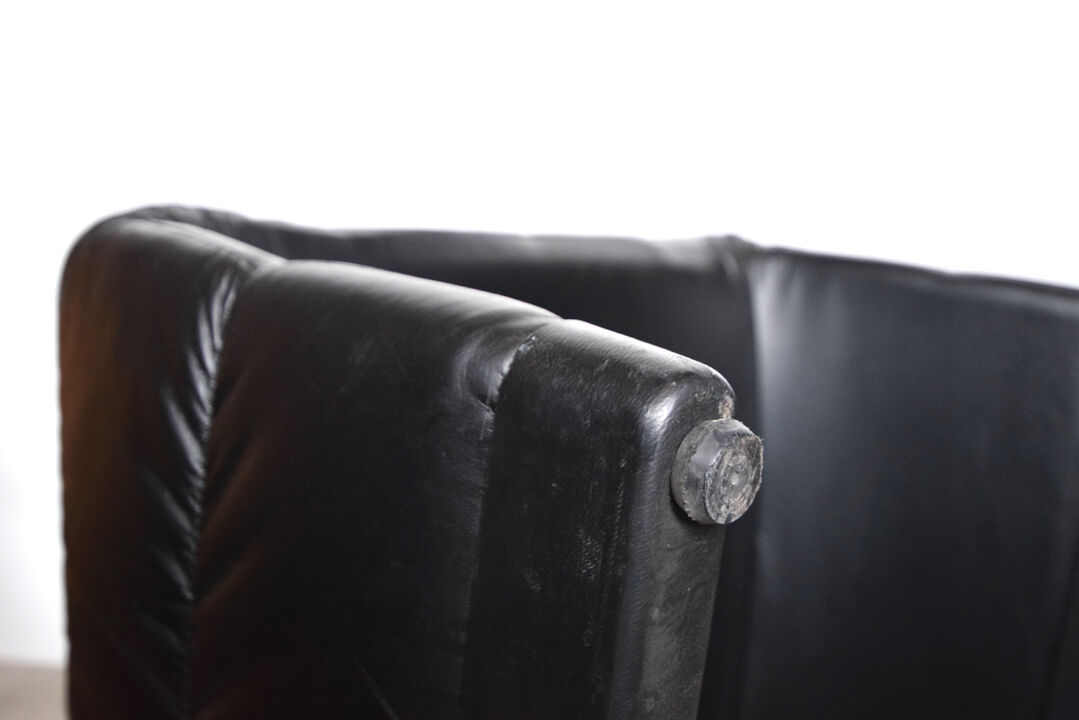 Fauteuil skaï vintage 1970