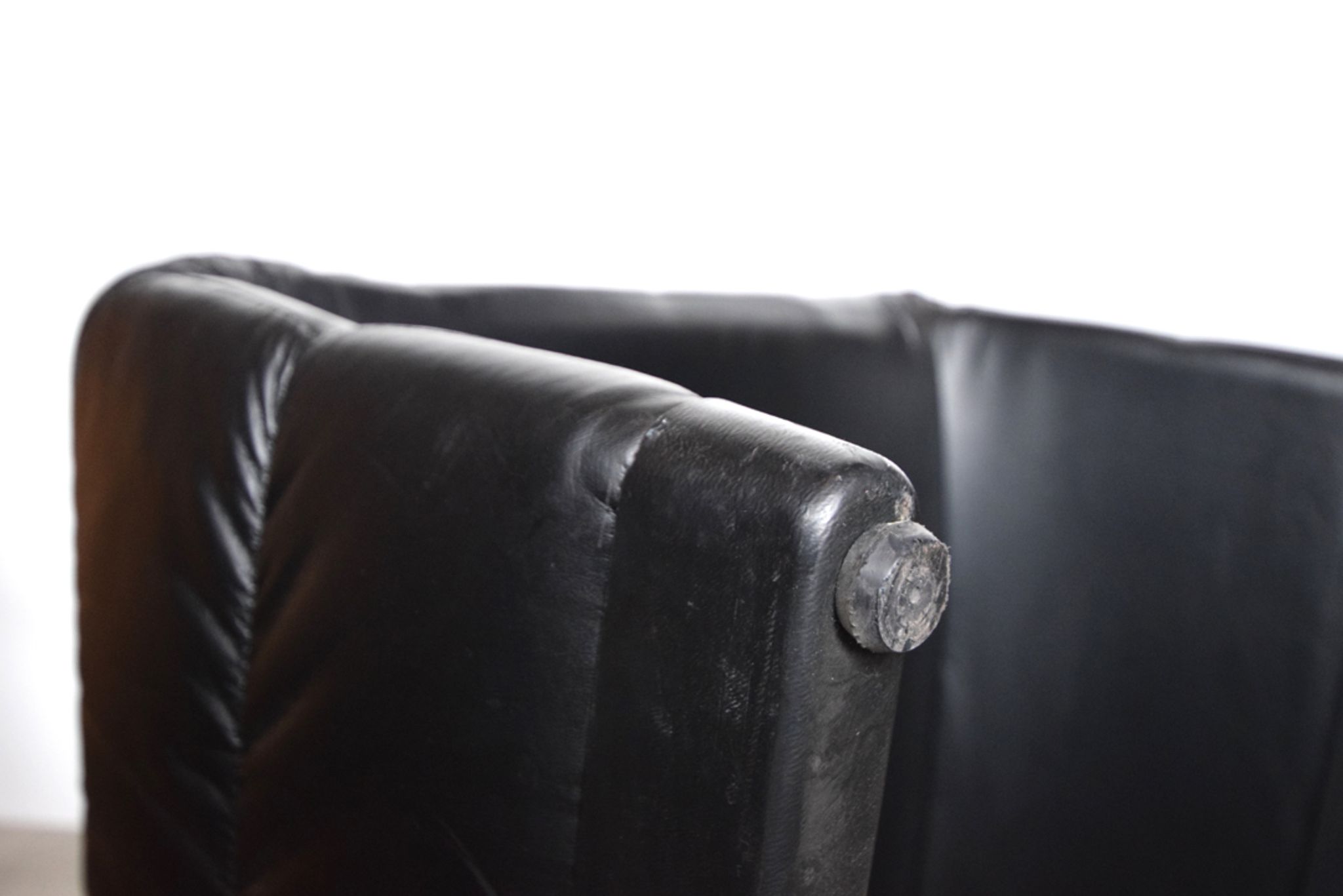 Fauteuil skaï vintage 1970