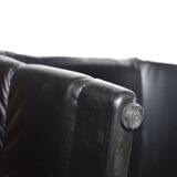 Fauteuil skaï vintage 1970