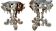 Italian Sculptural Silver Mecca Gilding Console Tables, Set of 2