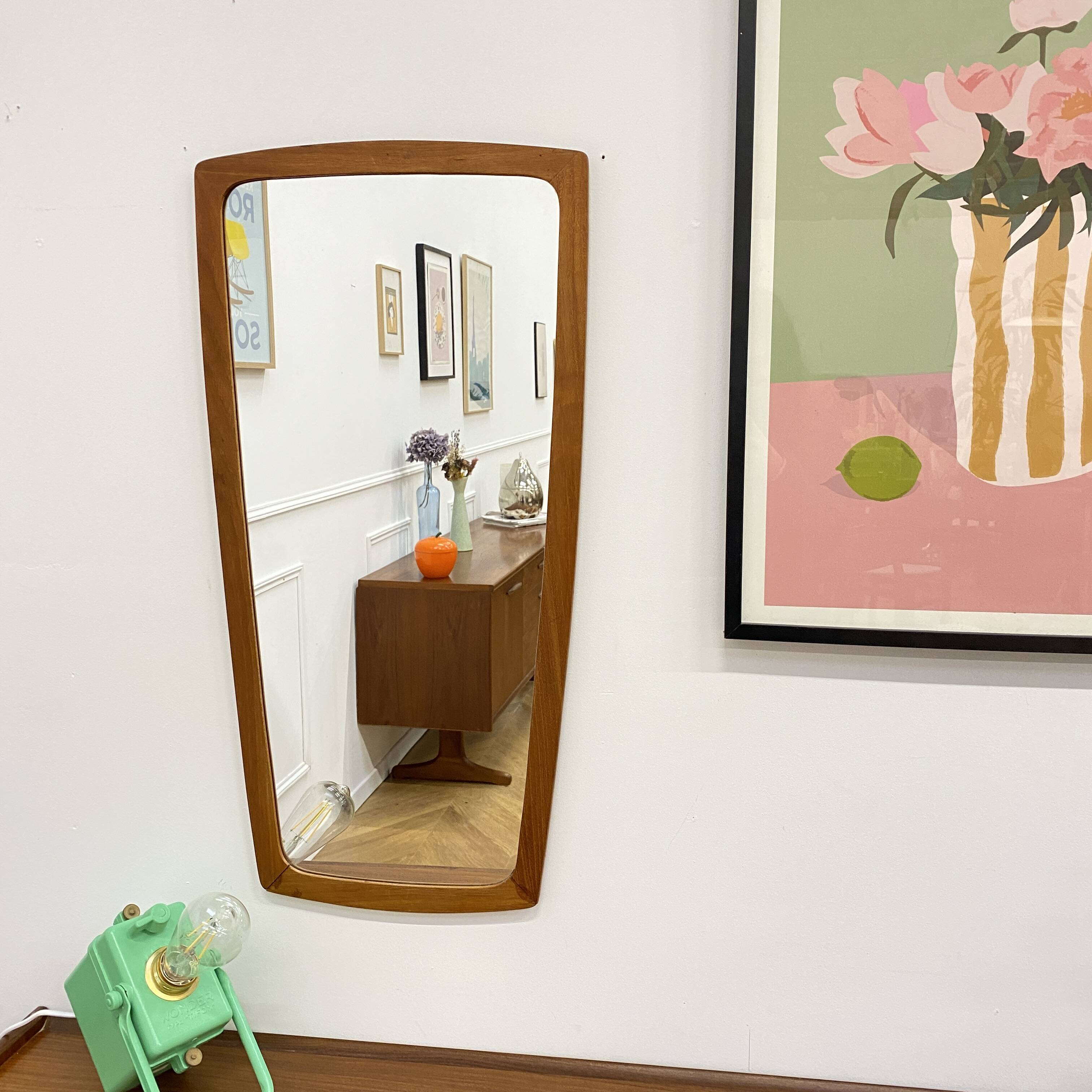 Danish teak mirror