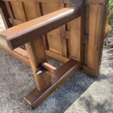 Vintage 60s coffee table with tile decoration of birds and flowers.