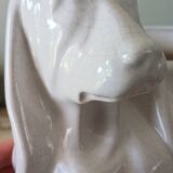 Cracked glazed faience in a zoomorphic design