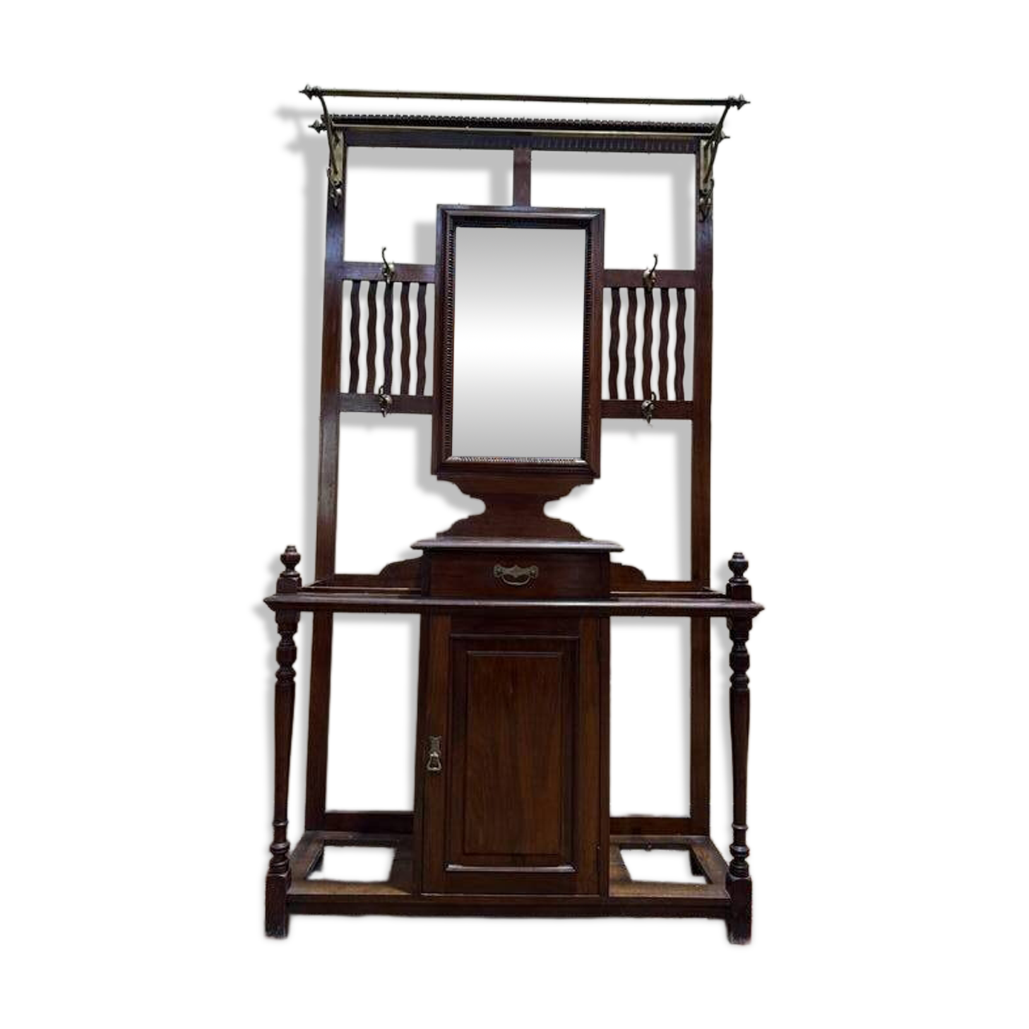 Vestiaire anglais en acajou massif