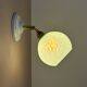 Vintage glass globe wall light in blue from Clichy.