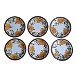 Set 6 assiettes dessert Boch Paradisio 1966