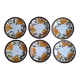 Set 6 assiettes dessert Boch Paradisio 1966
