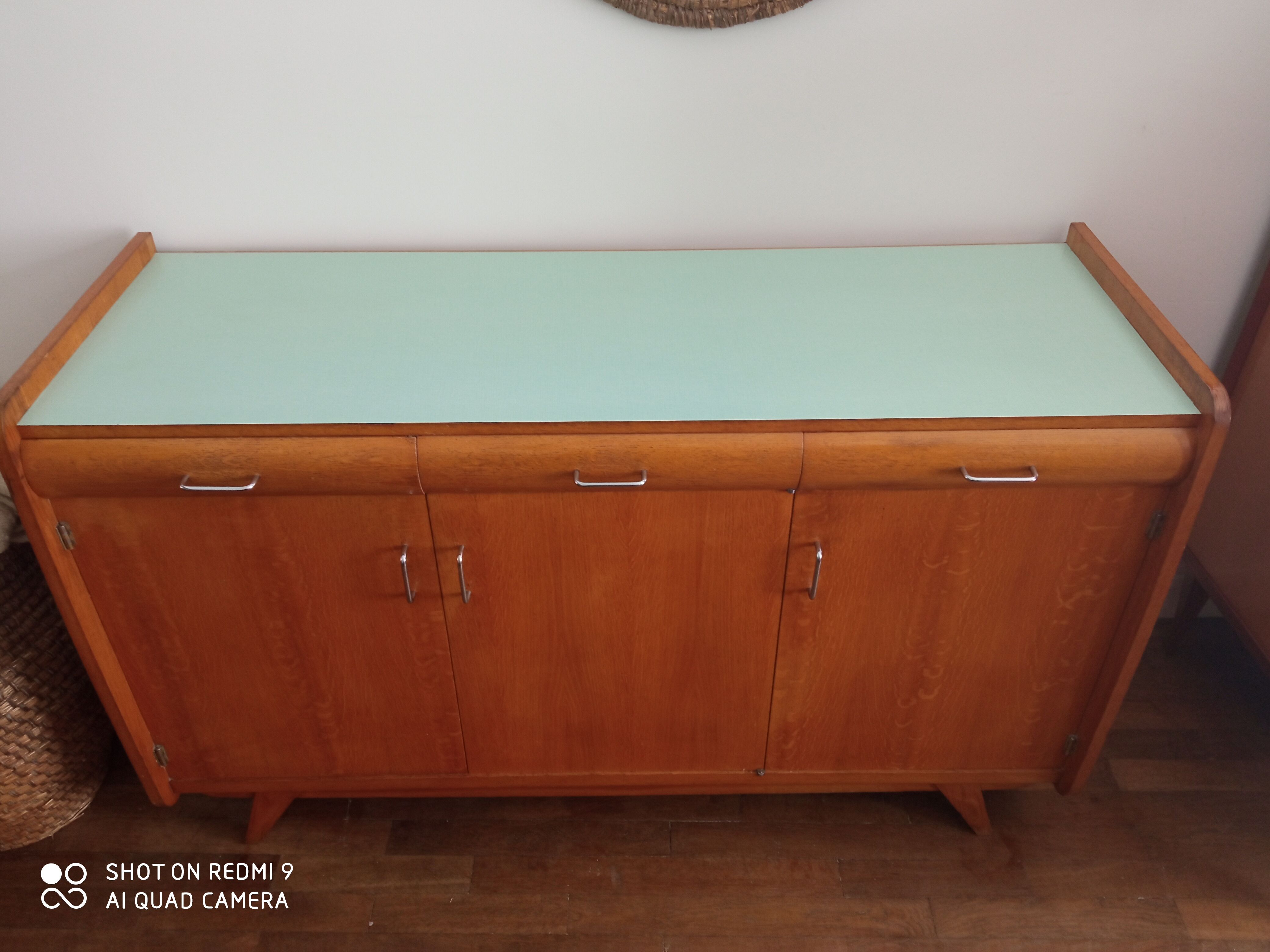 Buffet Enfilade 50s in blond wood