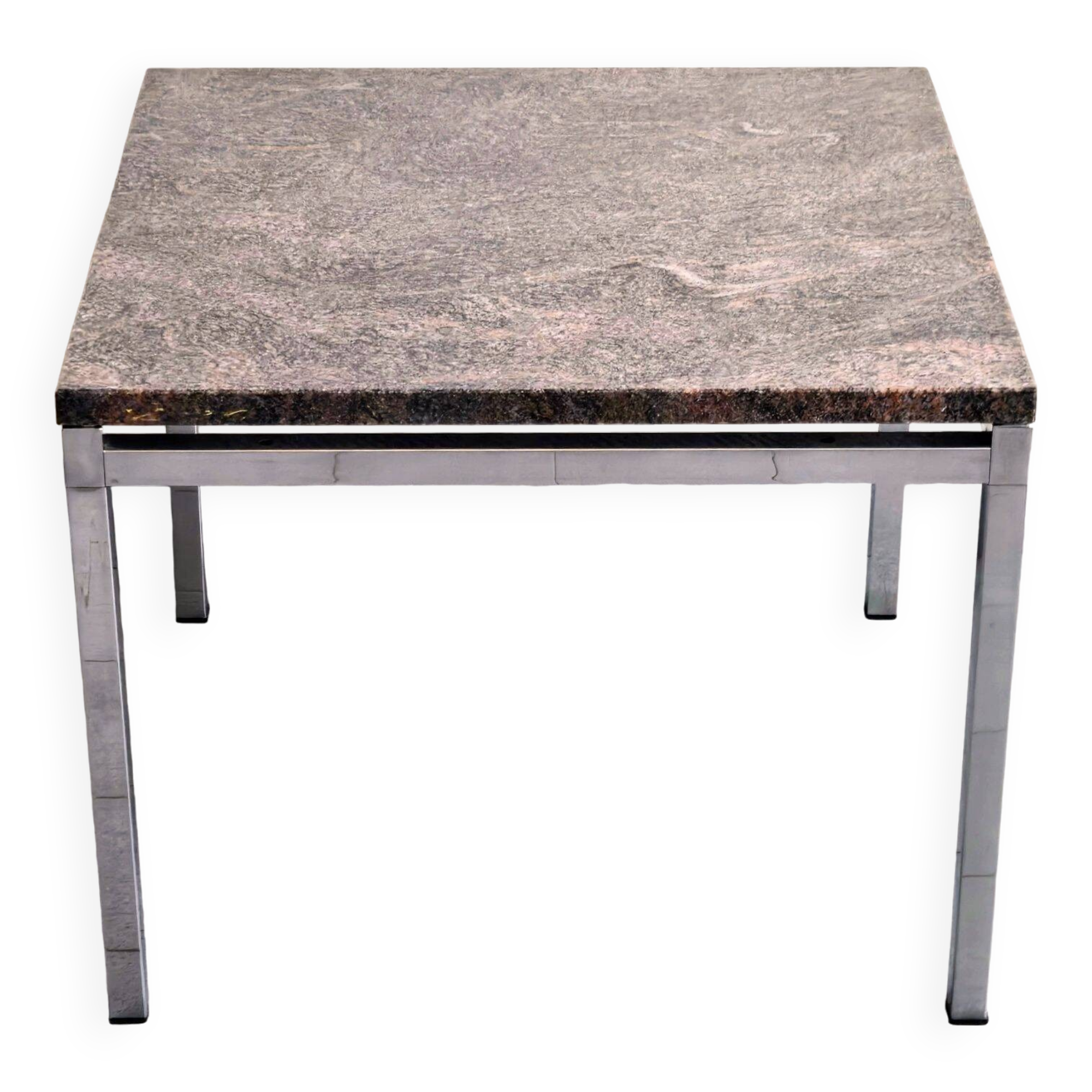 Vintage pink granite side table 1970