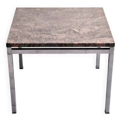 Table d'appoint vintage en granit rose 1970