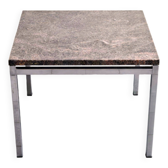 Vintage pink granite side table 1970