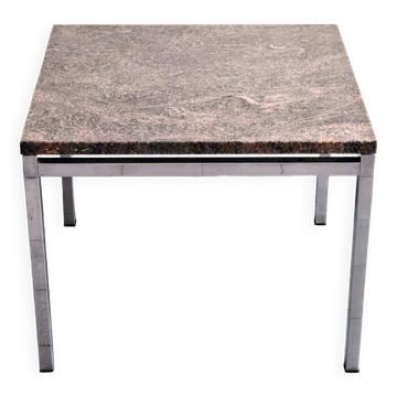 Table d'appoint vintage en granit rose 1970