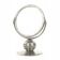 Art deco mirror, nickel-plated brass, Poland, 1950s