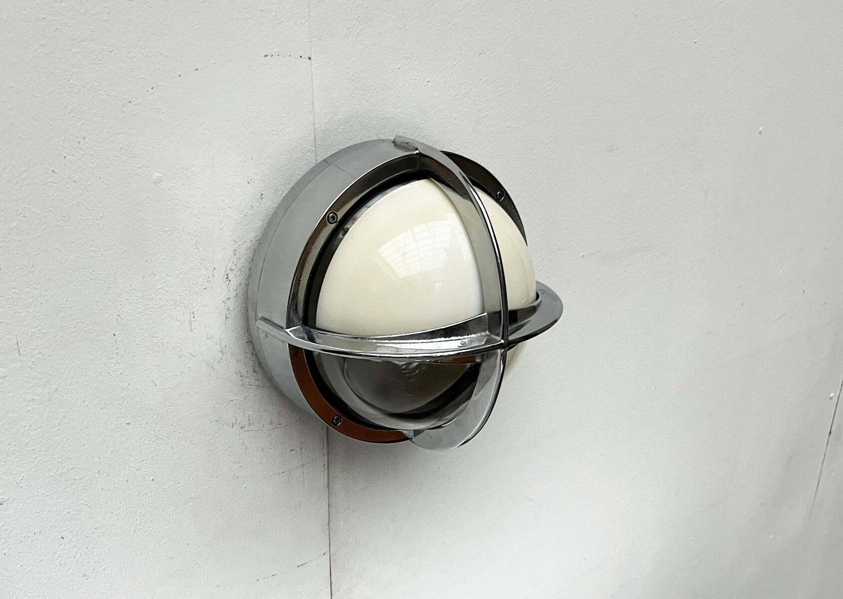 Mid-century Danish metal outdoor wall light model Pirate by Eva Koppel, Nils Koppel, Gert Edstrand for Nordisk Solar, 1960s.