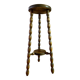 Tabouret haut en bois perlés - pieds bobines