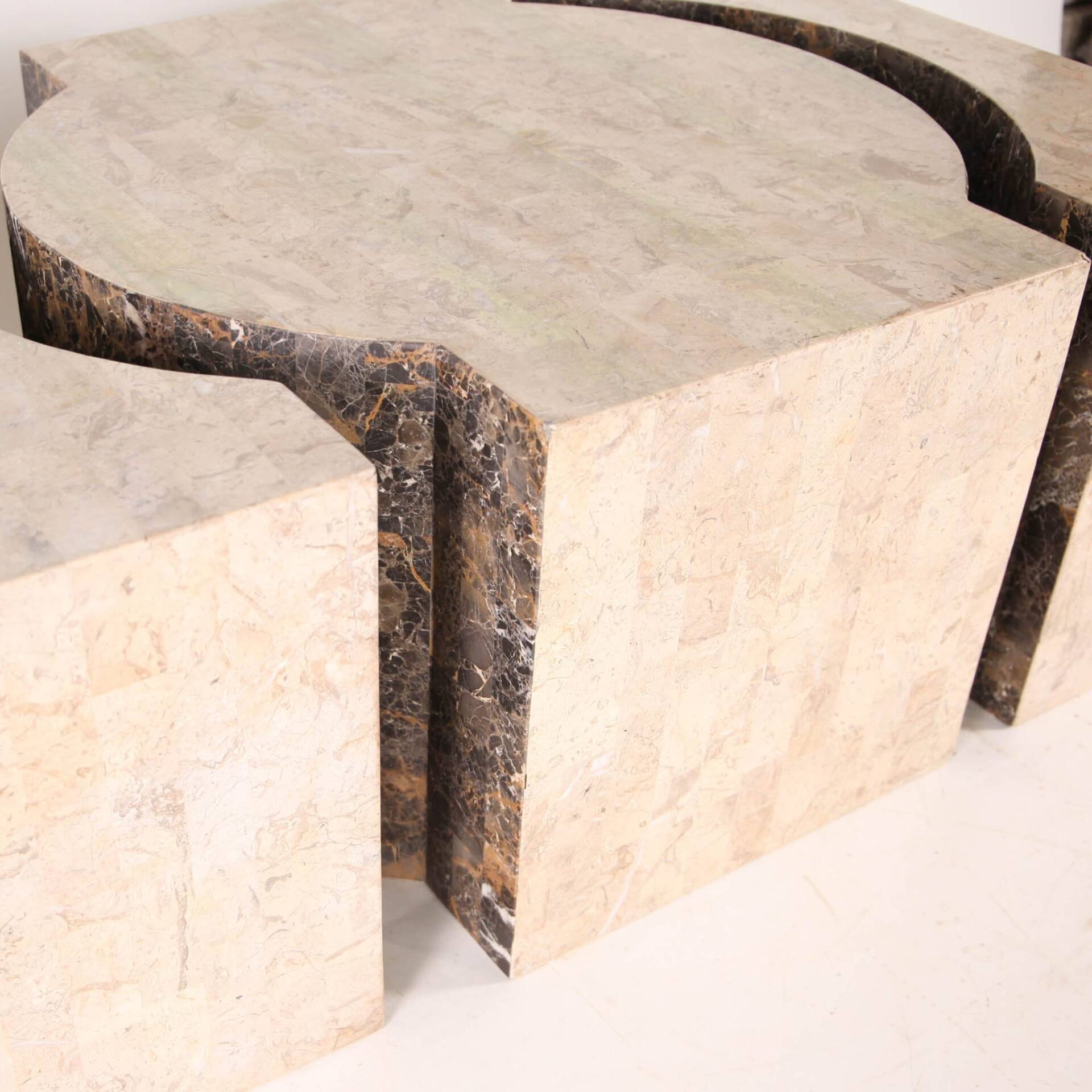 Coffee table in faux marble