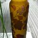 Daum Nancy's art nouveau-style vase with red brown with rosehip decoration