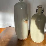 2 old stoneware hot water bottles