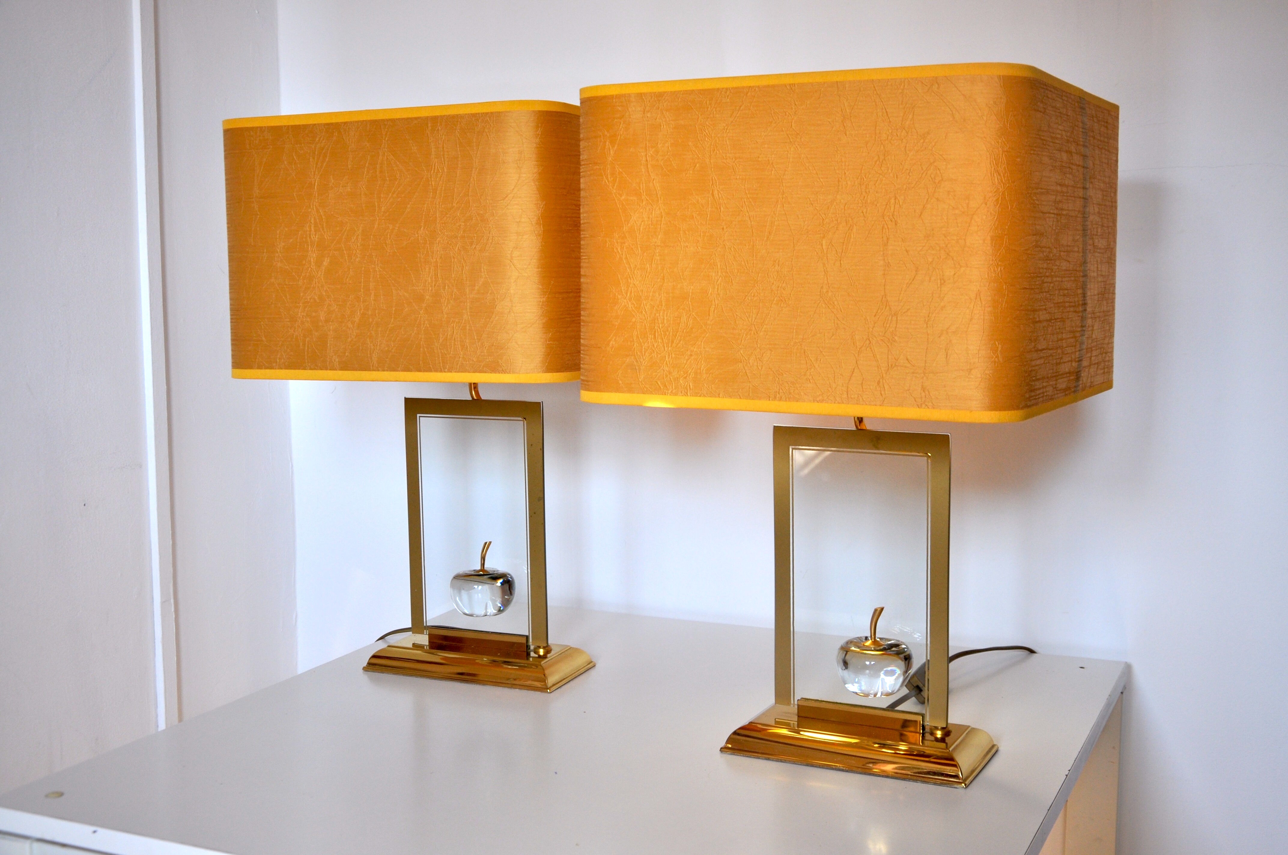 "Apple" a house the Dolphin lamp pair