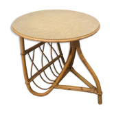 Table carries rattan magazines rack