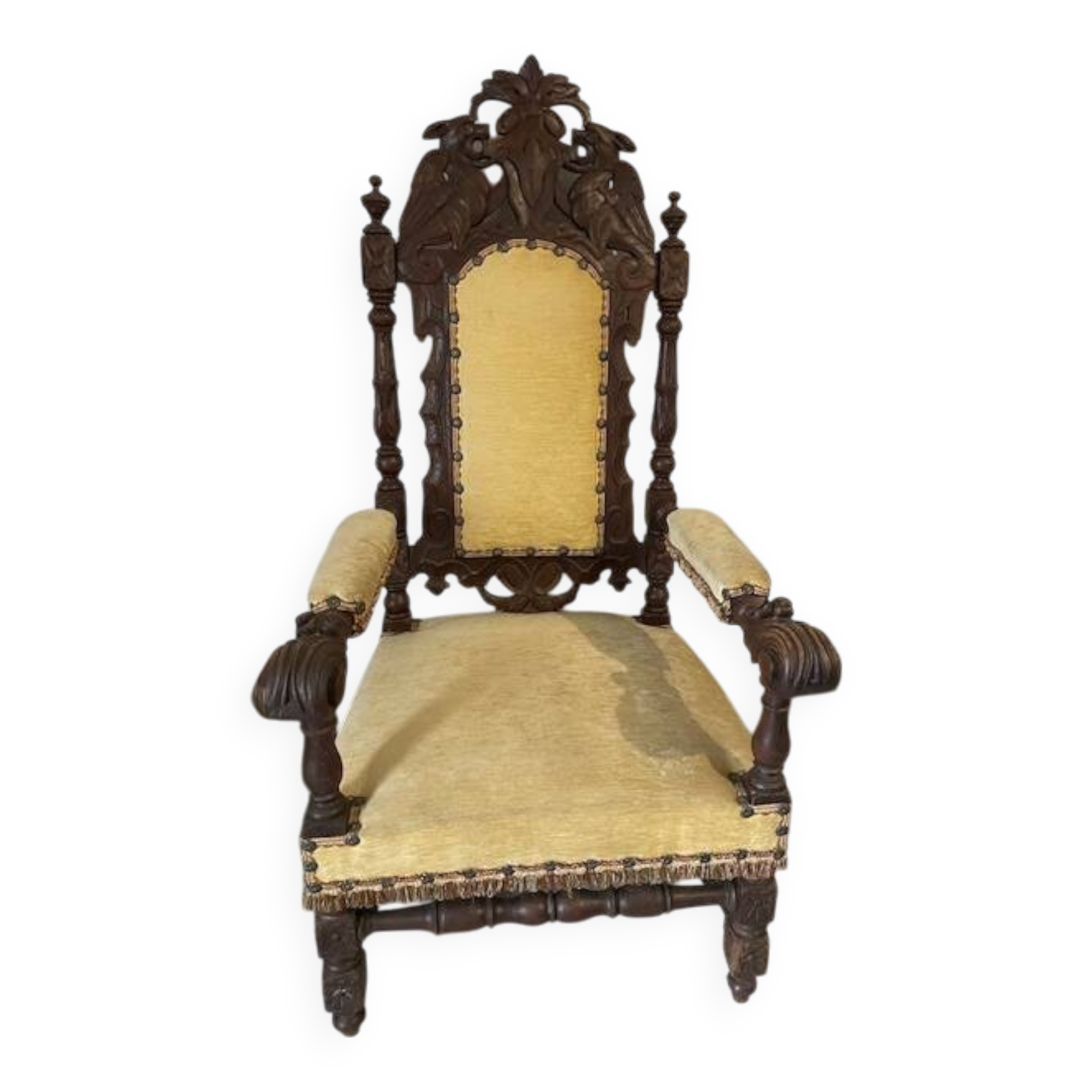 Gothic Renaissance style throne chair
