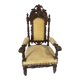 Fauteuil trône style gothique renaissance