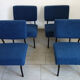 Pair of minimalist reupholstered seats from the 60s/70s