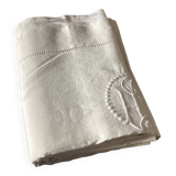 2-person sheet with monogram