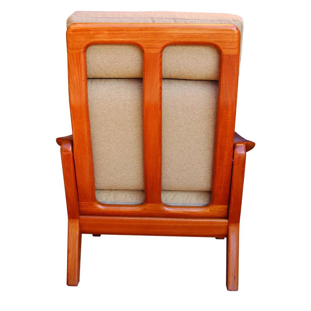 Danish Modern highback recliner armchair by Juul Kristensen for JK Denmark, 1960s