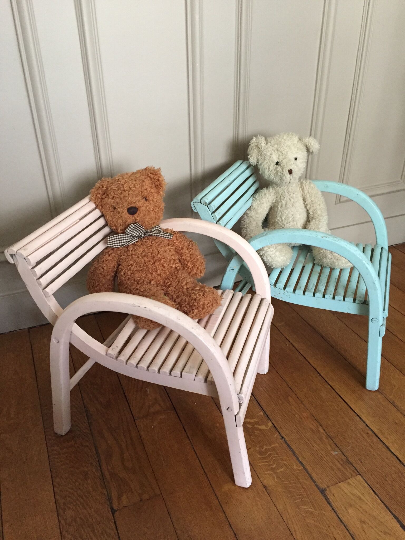 Pair of old children's chairs