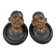 Pair of antique ceramic portrait busts from Rajasthan