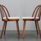 1960s Antonin Suman Set of Six Beech Dining Chairs, Restored
