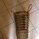 Umbrella door with bamboo handles and vintage rattan 60s