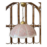 Vintage pink granite pendant light