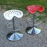 Pair of Etienne Fermigier designer stools, Mirima mower model, publisher