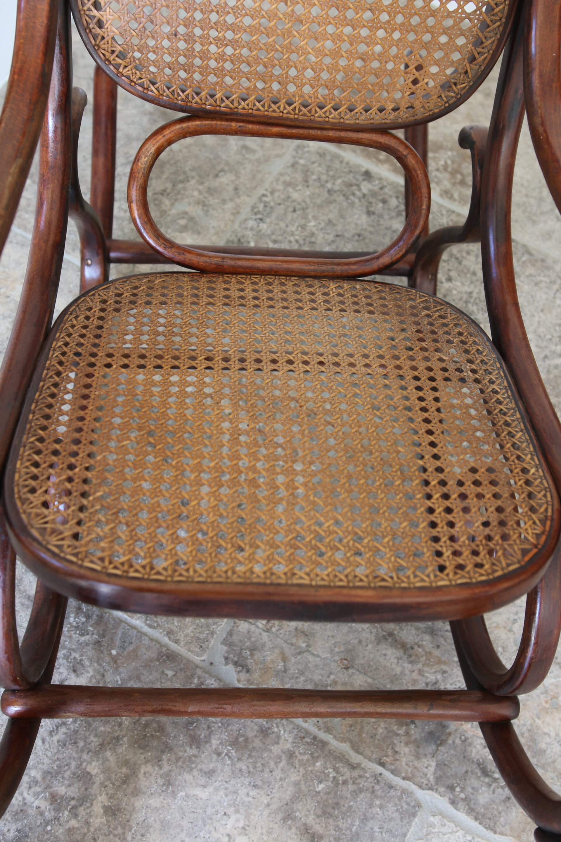 Vintage Thonet rocking chair, 1970s.